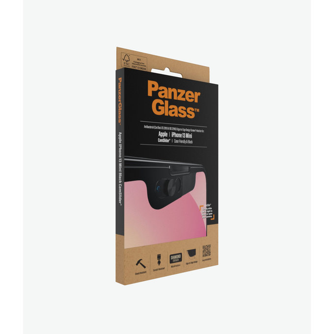 PanzerGlass - Tvrdené Sklo Case Friendly CamSlider AB pre iPhone 13 mini, čierna