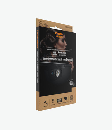 PanzerGlass - Tvrdené Sklo Case Friendly CamSlider Swarovski AB pre iPhone 13 mini, black