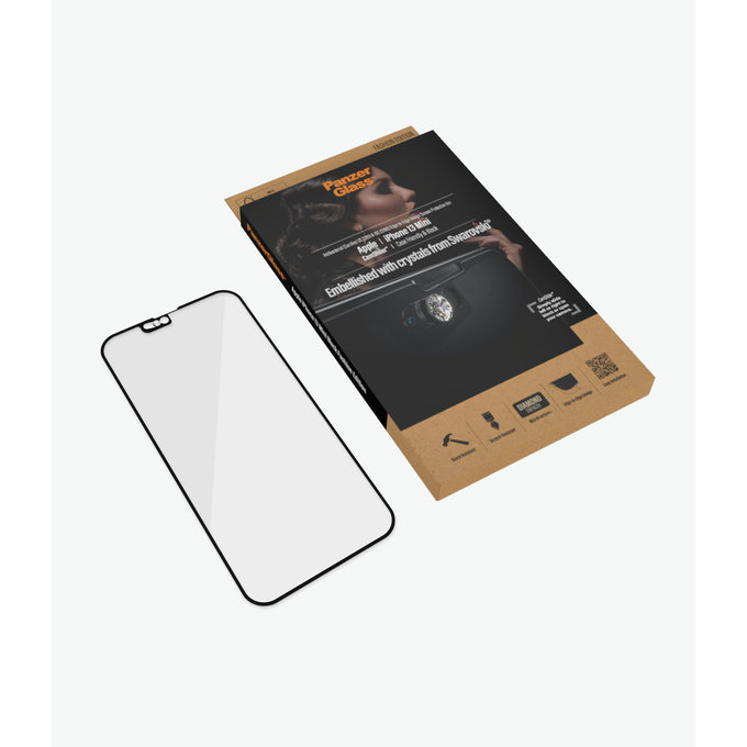 PanzerGlass - Tvrdené Sklo Case Friendly CamSlider Swarovski AB pre iPhone 13 mini, black