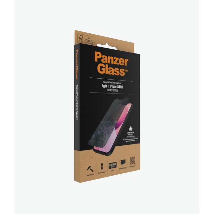PanzerGlass - Tvrdené Sklo Standard Fit Privacy AB pre iPhone 13 mini, transparentná