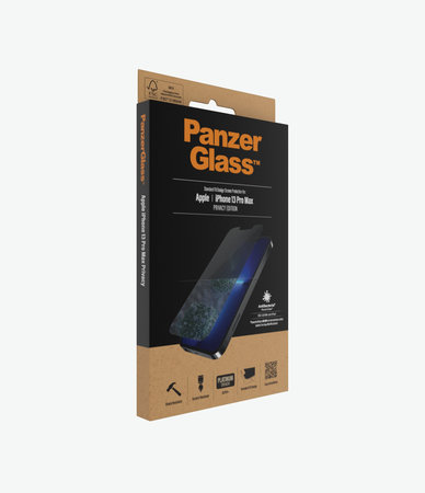 PanzerGlass - Tvrdené Sklo Standard Fit Privacy AB pre iPhone 13 Pro Max a 14 Plus, transparentná