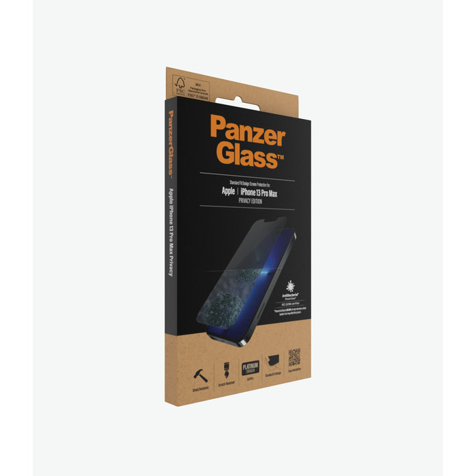 PanzerGlass - Tvrdené Sklo Standard Fit Privacy AB pre iPhone 13 Pro Max a 14 Plus, transparentná