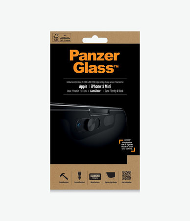 PanzerGlass - Tvrdené Sklo Case Friendly Privacy CamSlider AB pre iPhone 13 mini, čierna