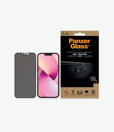 PanzerGlass - Tvrdené Sklo Case Friendly Privacy CamSlider AB pre iPhone 13 mini, čierna