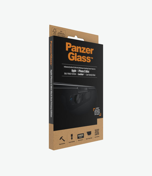 PanzerGlass - Tvrdené Sklo Case Friendly Privacy CamSlider AB pre iPhone 13 mini, čierna