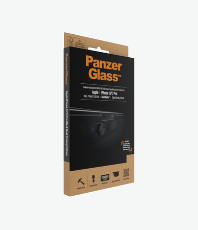 PanzerGlass - Tvrdené Sklo Case Friendly Privacy CamSlider AB pre iPhone 13, 13 Pro a 14, čierna