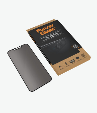 PanzerGlass - Tvrdené Sklo Case Friendly Privacy CamSlider AB pre iPhone 13, 13 Pro a 14, čierna