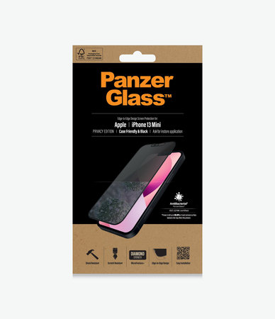PanzerGlass - Tvrdené Sklo Case Friendly Privacy AB pre iPhone 13 mini, čierna