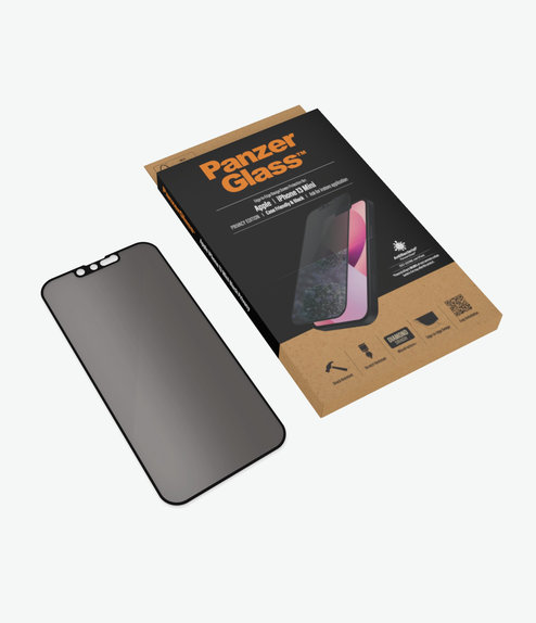 PanzerGlass - Tvrdené Sklo Case Friendly Privacy AB pre iPhone 13 mini, čierna
