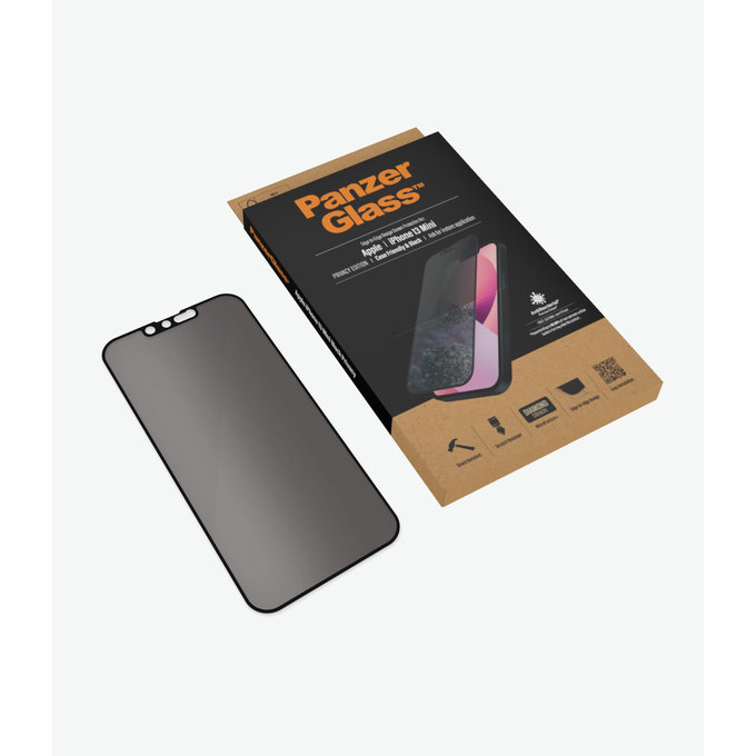 PanzerGlass - Tvrdené Sklo Case Friendly Privacy AB pre iPhone 13 mini, čierna