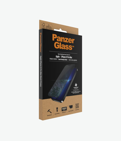 PanzerGlass - Tvrdené Sklo Case Friendly Privacy AB pre iPhone 13 Pro Max a 14 Plus, čierna