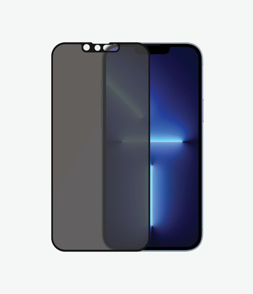 PanzerGlass - Tvrdené Sklo Case Friendly Privacy AB pre iPhone 13 Pro Max a 14 Plus, čierna