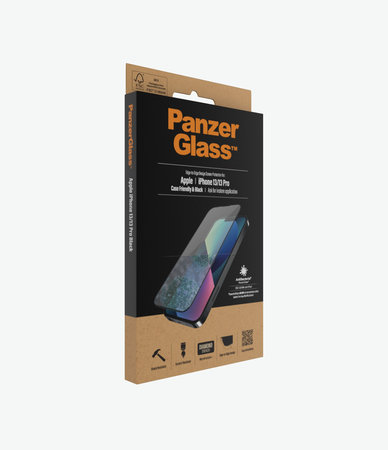 PanzerGlass - Tvrdené Sklo Case Friendly AB pre iPhone 13, 13 Pro a 14, black