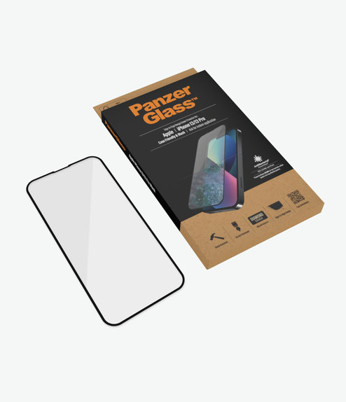 PanzerGlass - Tvrdené Sklo Case Friendly AB pre iPhone 13, 13 Pro a 14, black
