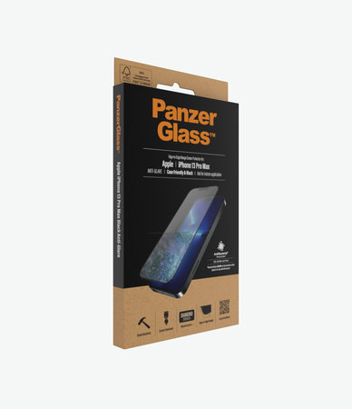 PanzerGlass - Tvrdené Sklo Case Friendly Anti-Glare AB pre iPhone 13 Pro Max a 14 Plus, čierna