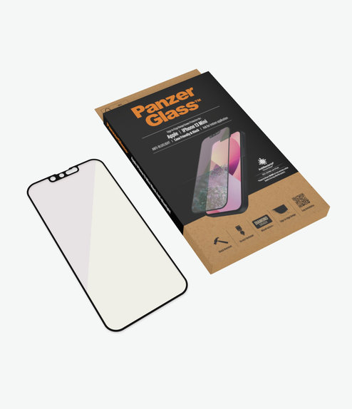PanzerGlass - Tvrdené Sklo Case Friendly Anti-Bluelight AB pre iPhone 13 mini, čierna