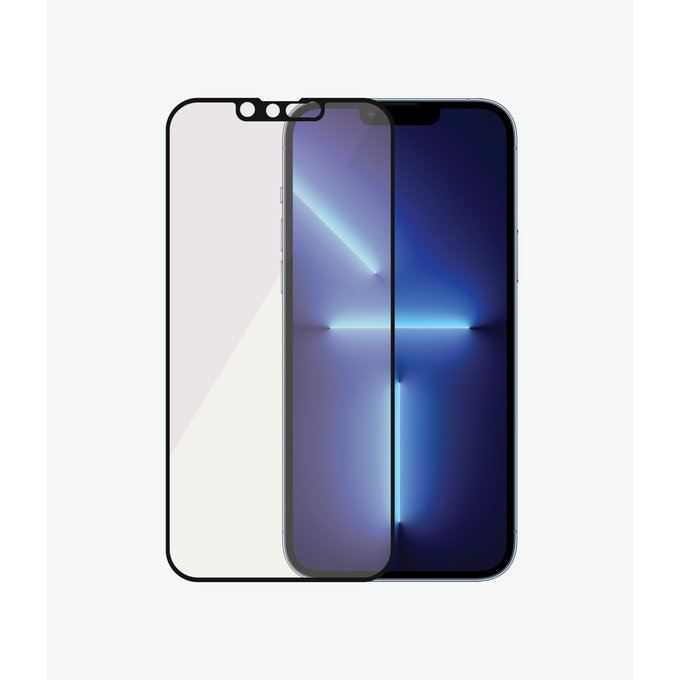 PanzerGlass - Tvrdené Sklo Case Friendly Anti-Bluelight AB pre iPhone 13 Pro Max a 14 Plus, čierna