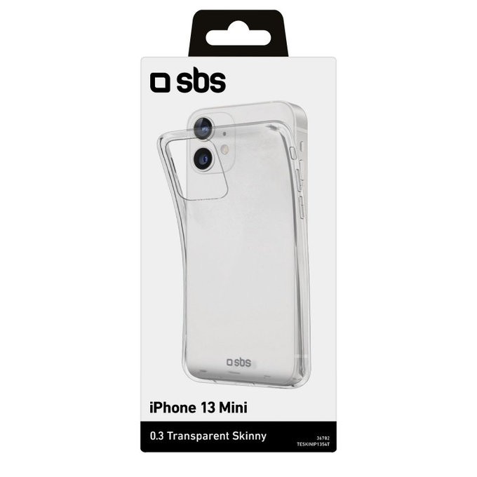 SBS - Puzdro Skinny pre iPhone 13 mini, transparentná