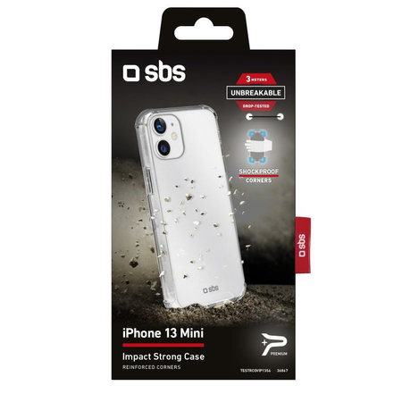 SBS - Puzdro Impact pre iPhone 13 mini, transparentná
