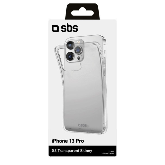 SBS - Puzdro Skinny pre iPhone 13 Pro, transparentná