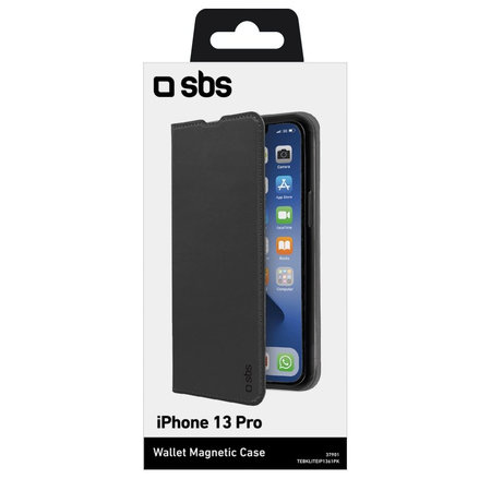 SBS - Puzdro Book Wallet Lite pre iPhone 13 Pro, čierna