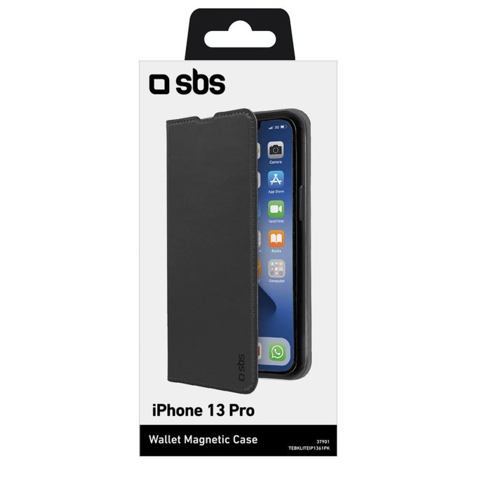 SBS - Puzdro Book Wallet Lite pre iPhone 13 Pro, čierna