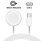 Magnetická rýchlonabíjačka pre Apple Watch, USB-C, 1 m, aluminium, bulk