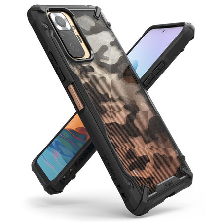 Ringke - Púzdro Fusion X pre Xiaomi Redmi Note 10 Pro, black camouflage