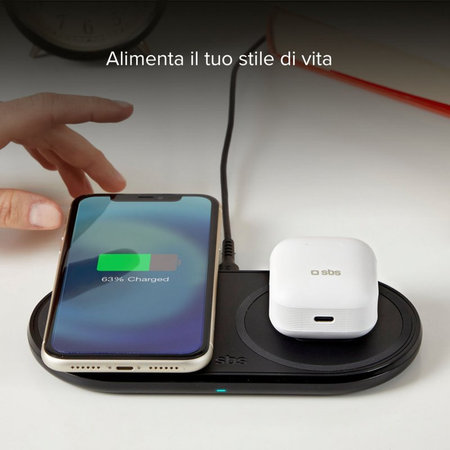SBS - Duálna Bezdrôtová Nabíjačka, čierna