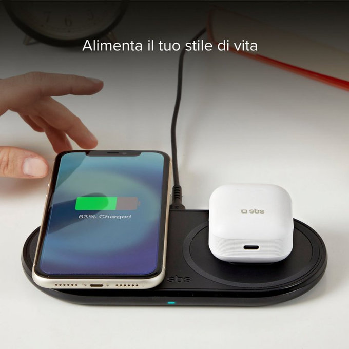 SBS - Duálna Bezdrôtová Nabíjačka, čierna