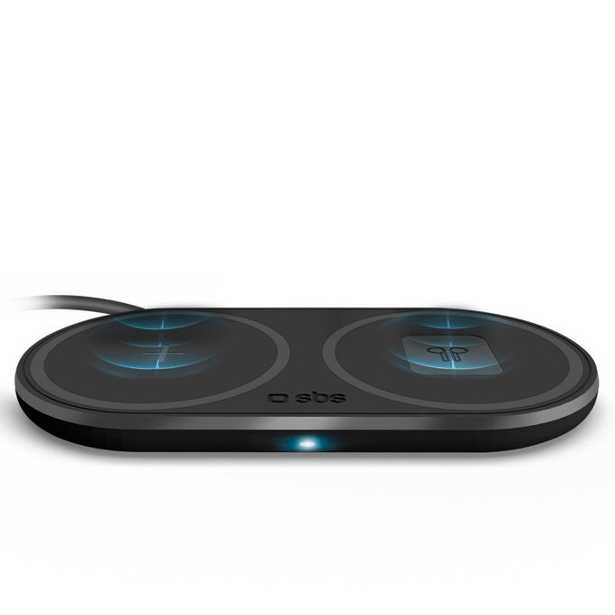 SBS - Duálna Bezdrôtová Nabíjačka, čierna