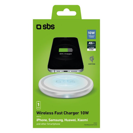 SBS - Bezdrôtová Nabíjačka s Qi, biela