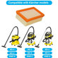 Kärcher WD-series, MV-series, KWD-series - Plochý Prachový Filter