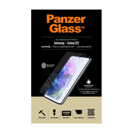 PanzerGlass - Tvrdené Sklo Case Friendly AB pre Samsung Galaxy S22, transparentná