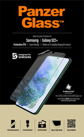 PanzerGlass - Tvrdené Sklo Case Friendly AB TPU pre Samsung Galaxy S22+, transparentná