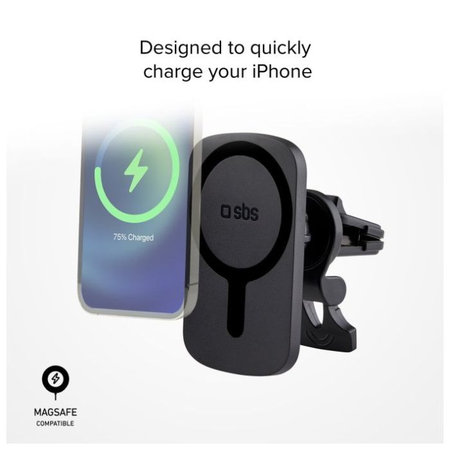 SBS - Držiak do Auta MagCharge pre MagSafe Nabíjanie do Ventilácie, black