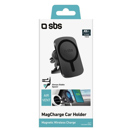 SBS - Držiak do Auta MagCharge pre MagSafe Nabíjanie do Ventilácie, black