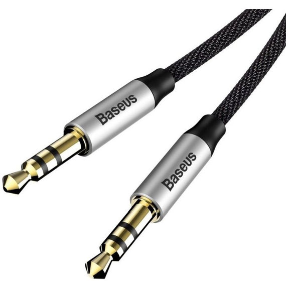 Baseus - Aux Kábel (1m), silver/black