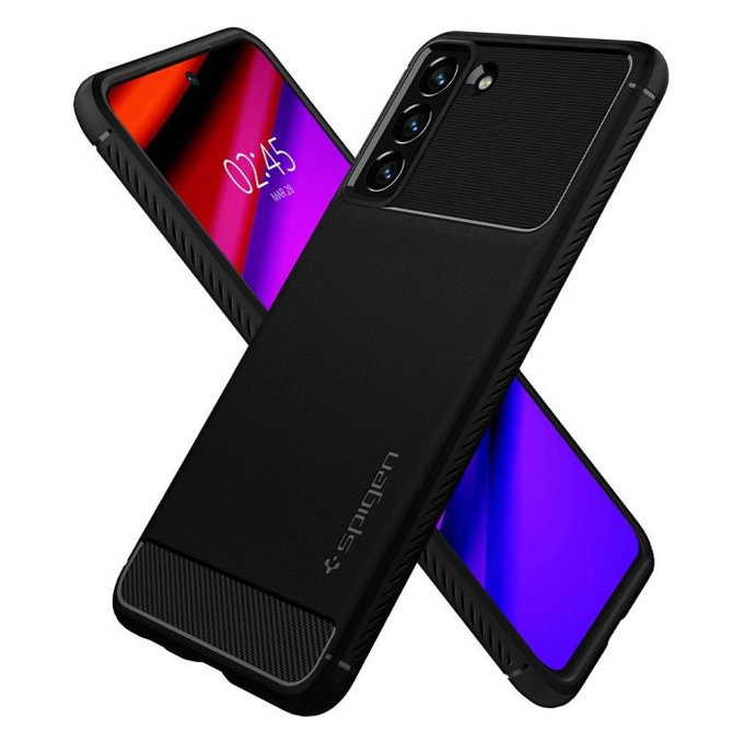 Spigen - Puzdro Rugged Armor pre Samsung Galaxy S21 FE, Matte Black