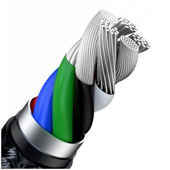 Baseus - Lightning / USB-C Kábel (2m), čierna