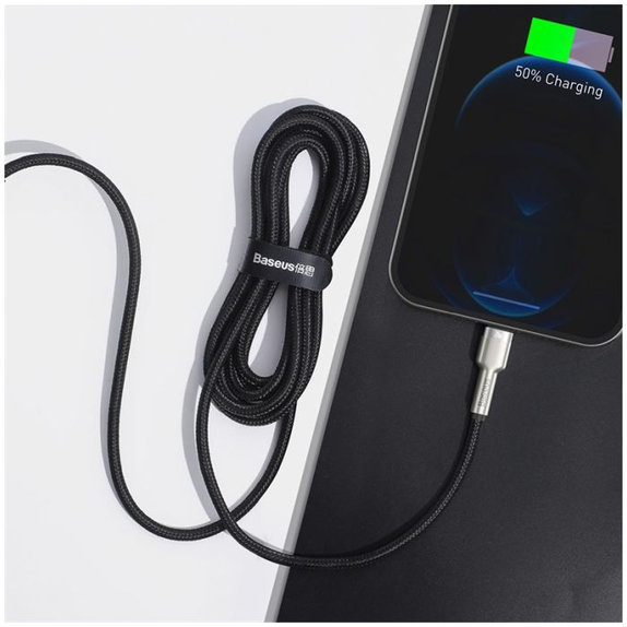 Baseus - Lightning / USB-C Kábel (2m), čierna