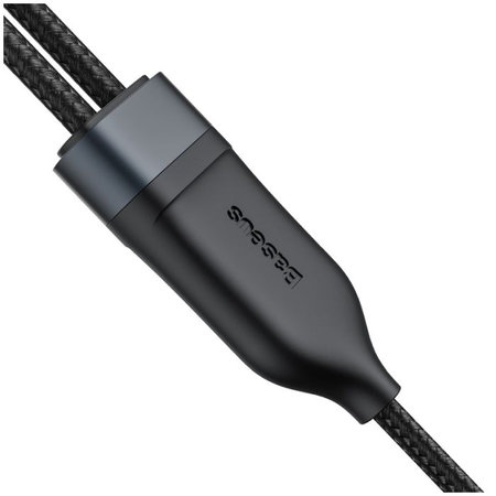 Baseus - USB-C / 2x USB-C Kábel (1.5m), čierna