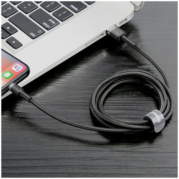 Baseus - Lightning / USB Kábel (0.5m), čierna