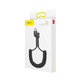 Baseus - Lightning / USB Kábel (1m), pružinový, čierna
