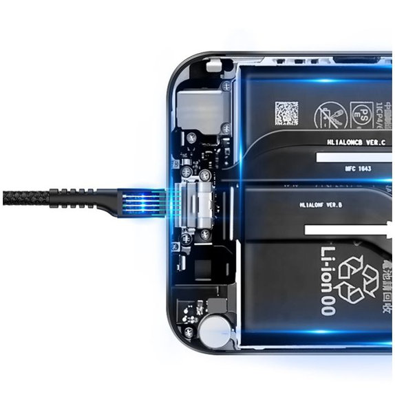 Baseus - USB-C / USB Kábel (1m), pružinový, čierna