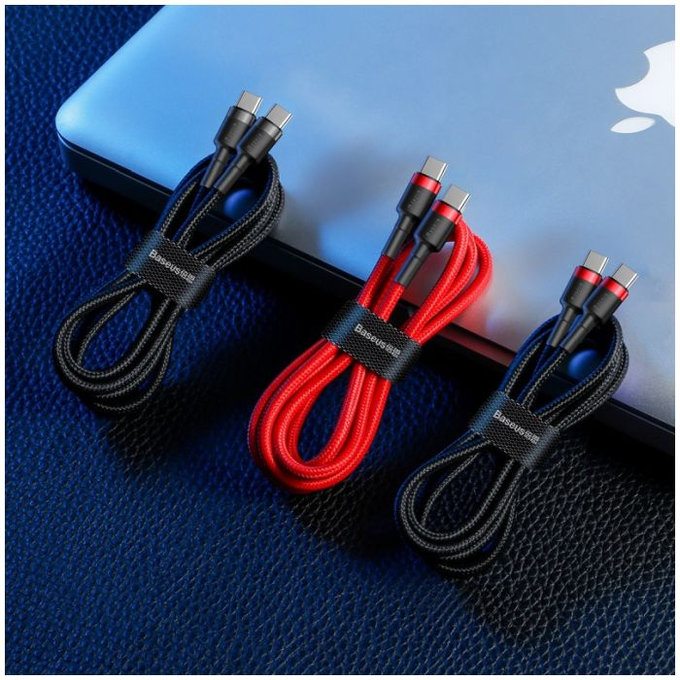 Baseus - USB-C / USB-C Kábel (2m), čierna