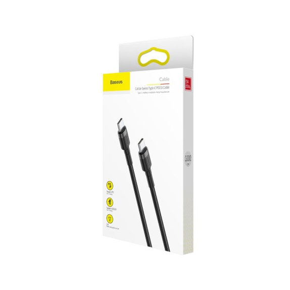 Baseus - USB-C / USB-C Kábel (2m), čierna