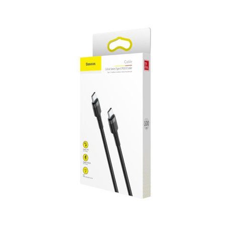 Baseus - USB-C / USB-C Kábel (2m), čierna