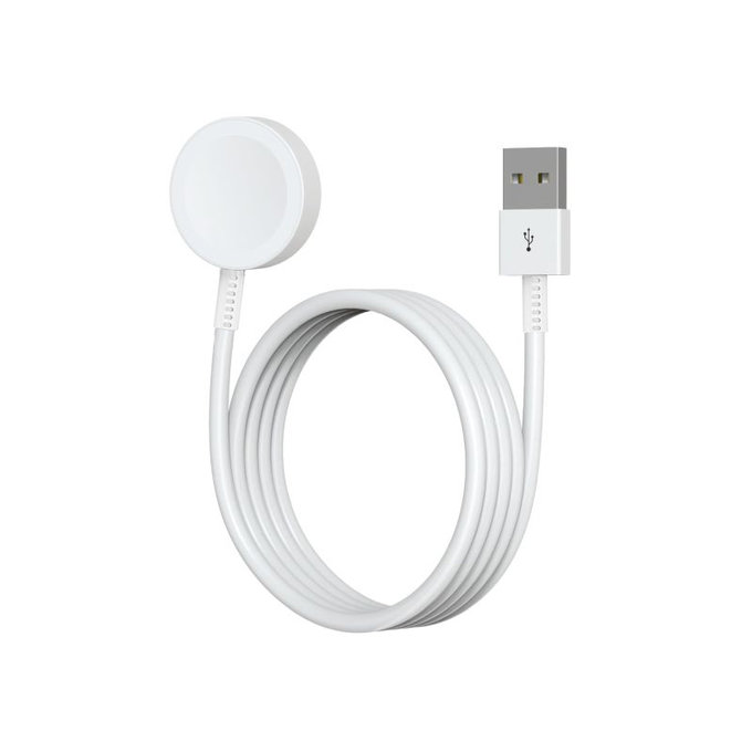 Magnetický nabíjací kábel pre Apple Watch, USB-A, 1 m, plast, bulk