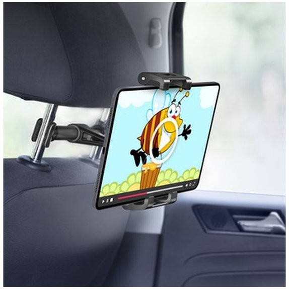 SBS - Držiak na opierku hlavy Mount Pro pre smartfón a tablet do 12.9", čierna